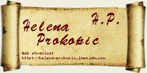 Helena Prokopić vizit kartica